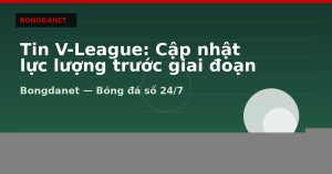 Tin V-League: Cập nhật lực lượng trước giai đoạn then chốt